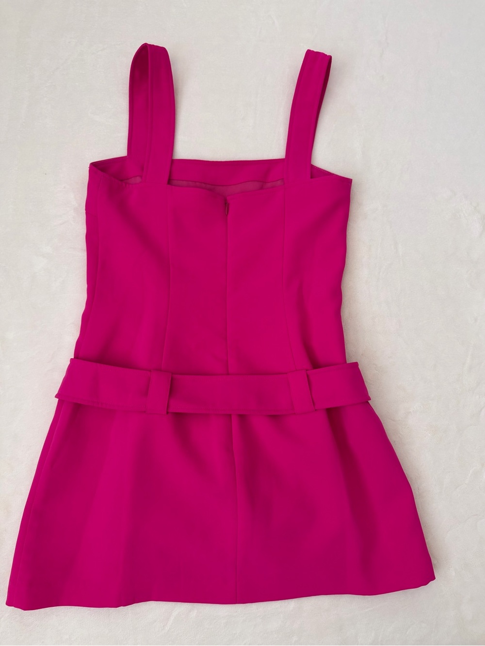 Amanda Uprichard Hot Pink Belted Skort Romper Size S - Picture 8 of 8